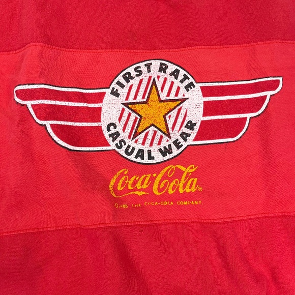 Vintage 80's Coca-Cola First Rate Casual Wear Crewneck Sweatshirt - Picture 2 of 8
